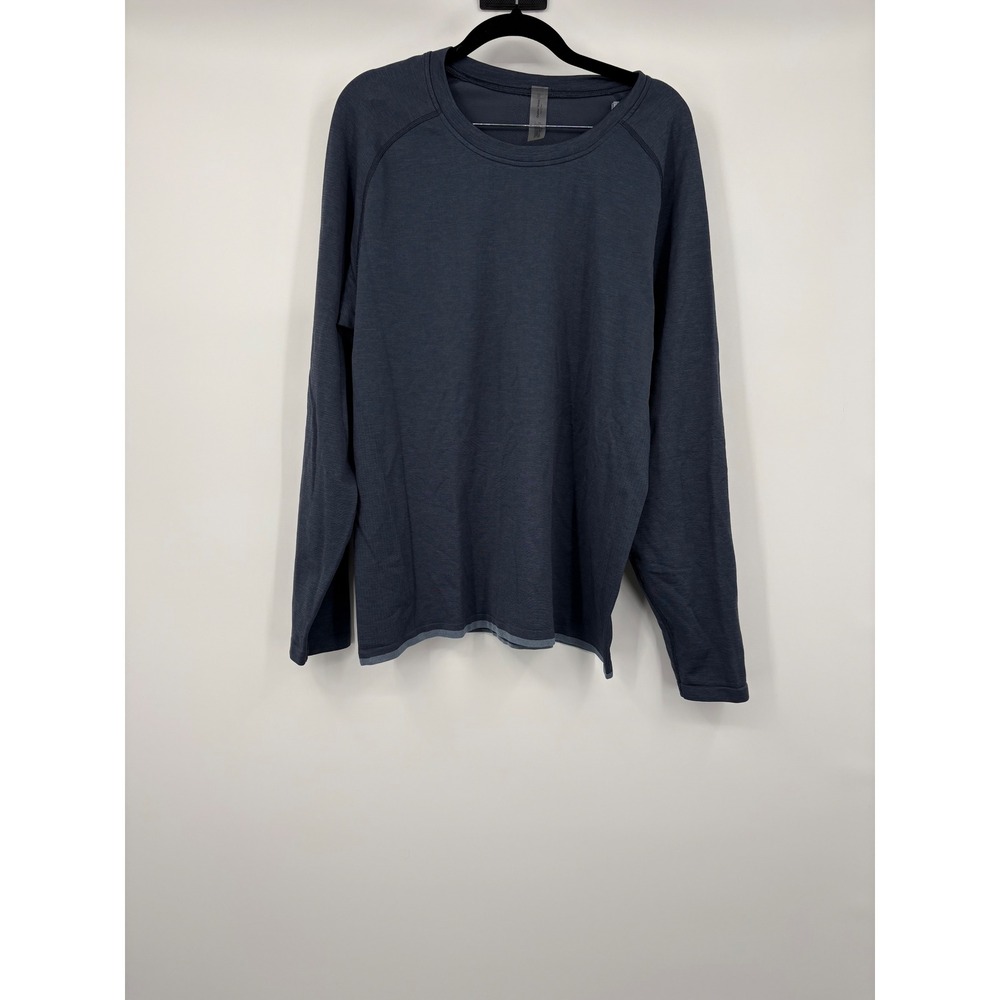 Outdoor Voices Long Sleeve Athletic Shirt Top Blue Heathered Size M